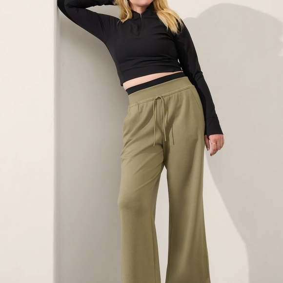 NWT Athleta Allure High Rise Pant Olive Branch Size L - Picture 5 of 9